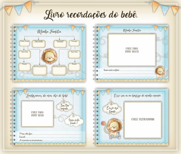 Livro Recordações do Bebê Leãozinho
