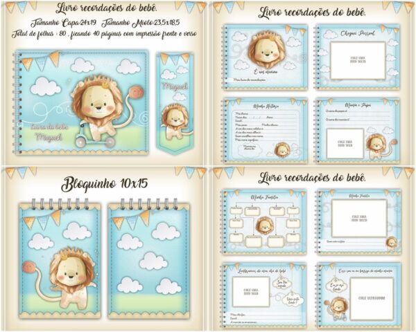 Livro Recordações do Bebê Leãozinho