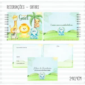 Livro Recordações do Bebê Safari Menino 25 Livro Recordações do Bebê Safari Menino