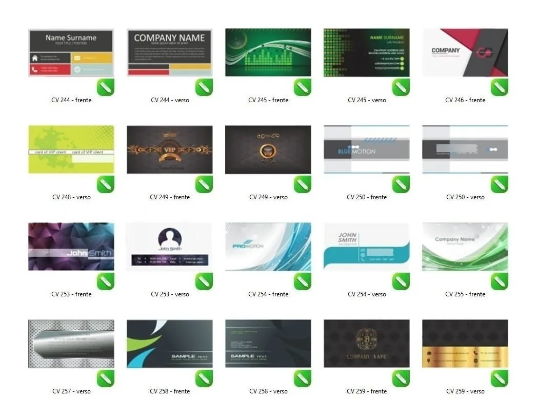 Mega Pacote Cartões De Visita Vetores Corel Draw Editavel