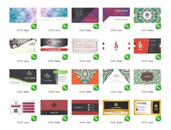 Mega Pacote Cartões De Visita Vetores Corel Draw Editavel