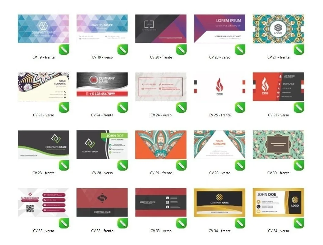 Mega Pacote Cartões De Visita Vetores Corel Draw Editavel