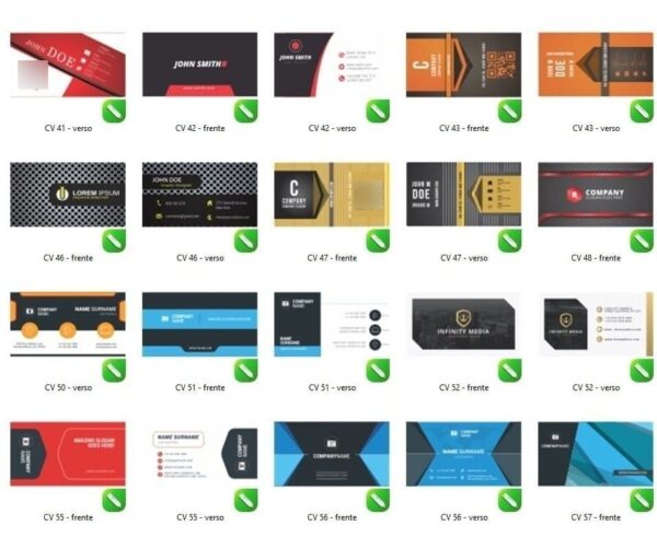 Mega Pacote Cartões De Visita Vetores Corel Draw Editavel