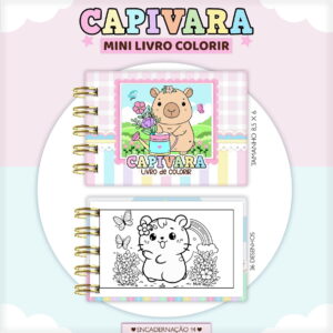 Mini Colorir Capivara - Arquivo Digital