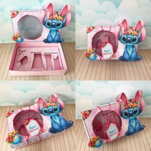 Mini Confeiteiro Stitch Rosa - Arquivo Digital