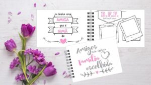 Miolo para Álbum Amigas/Amizade