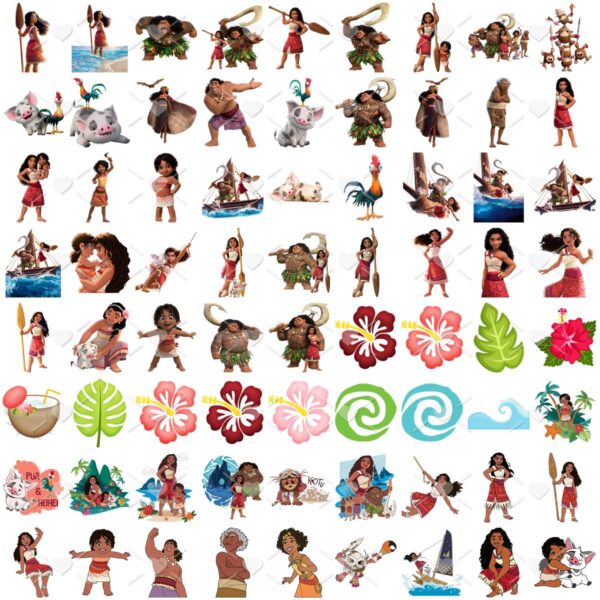 Moana 2 Imagens Png Kit Digital Alfabeto Papeis 2