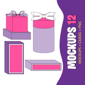 Mockups Caixas Papelaria Festas 12 - Arquivo Digital
