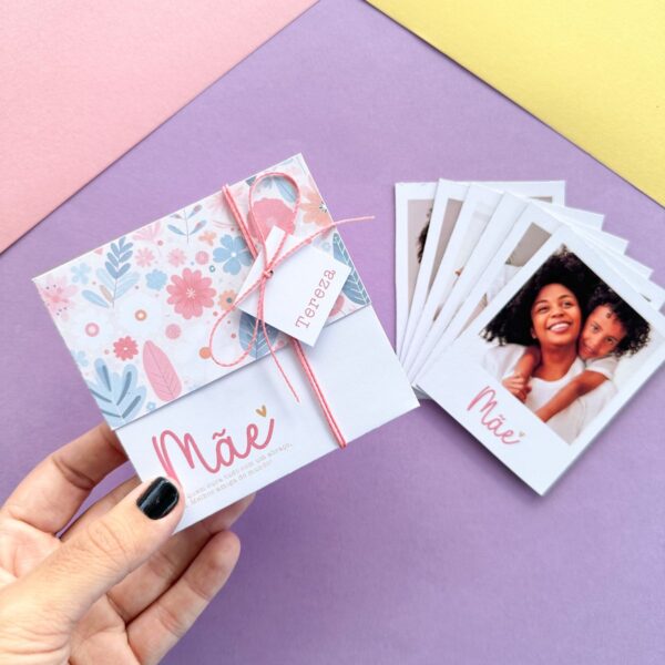 Molde Caixa Fotos Polaroid Dia das Mães 4 Cores P Imprimir - Imagem 4