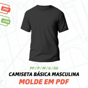 Molde Camiseta Básica Masculina - Tamanho Pp Ao Gg