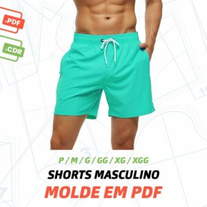 Molde Short Masculino - P Ao Xgg Estilo Mauricinho - Digital
