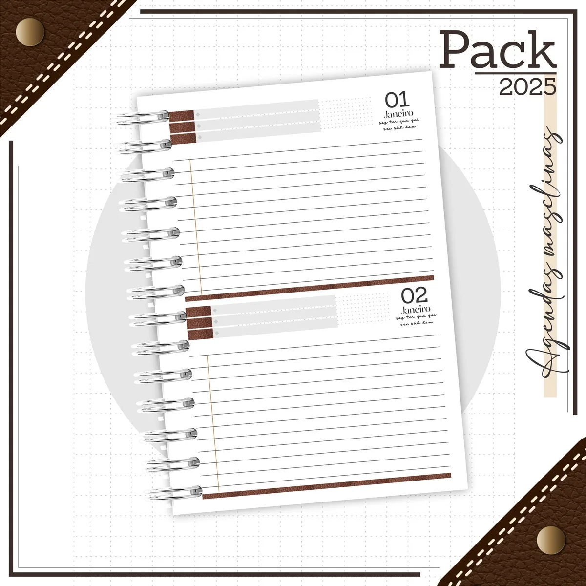 Pack 2025 - Agendas Masculinas 3 Pack 2025 - Agendas Masculinas