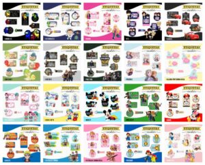 Pack 22 Etiquetas Escolares