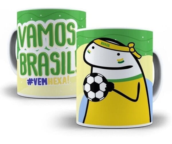 Pack 9 Artes Caneca Flork Torcedor Brasil Copa Qatar 2022