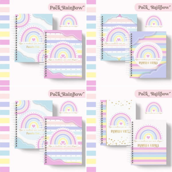 Pack Agenda e Planner Rainbow 2023