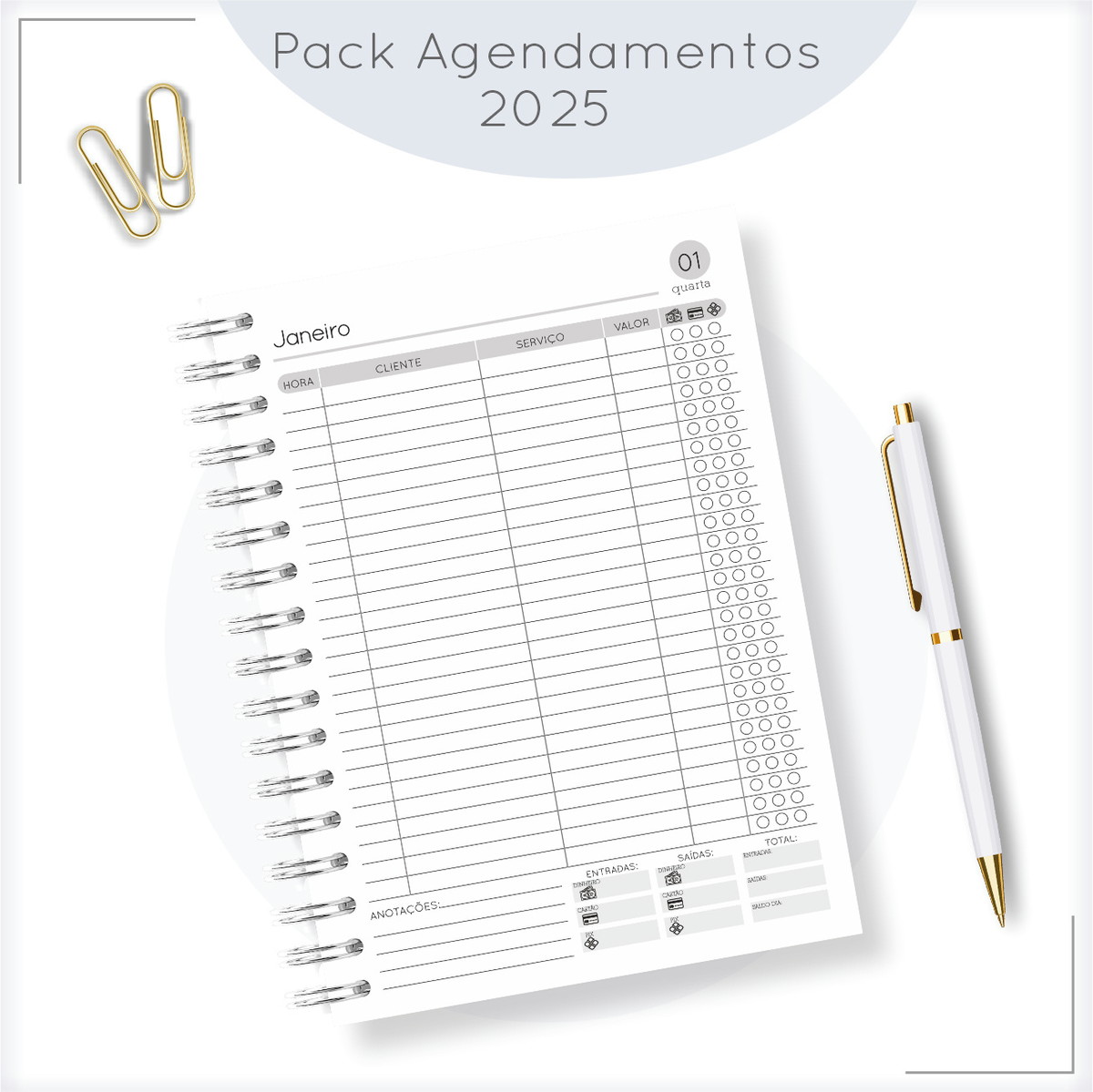 Pack Agendamentos Masculino 2025 2 Pack Agendamentos Masculino 2025