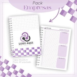 pack agendas empresas arquivos encadernacao miolo digital