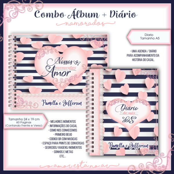 Pack Álbum e Diário Dia dos Namorados
