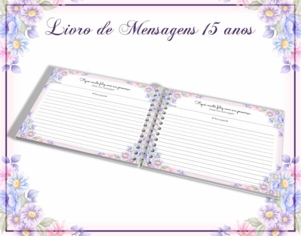 Pack Álbum e Livro Mensagens 15 anos