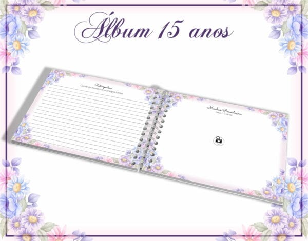 Pack Álbum e Livro Mensagens 15 anos