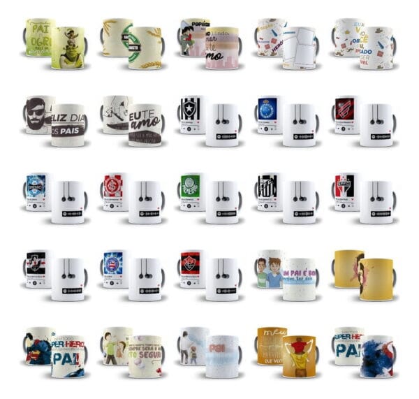 Pack Arquivos Dia dos Pais Caneca Camisa Almofadas Completo