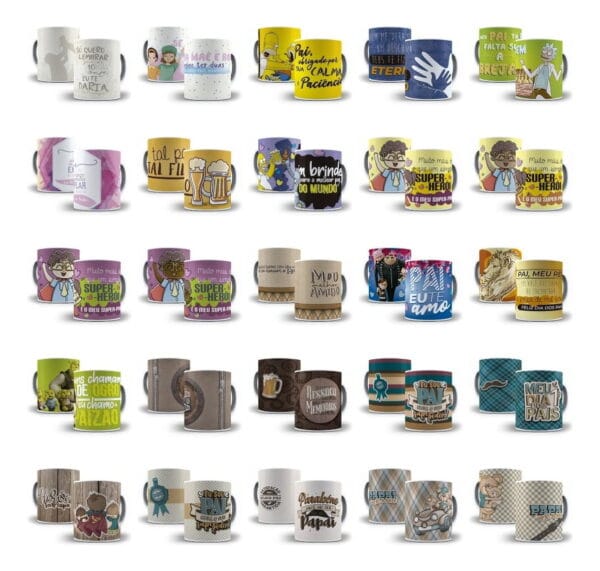 Pack Arquivos Dia dos Pais Caneca Camisa Almofadas Completo
