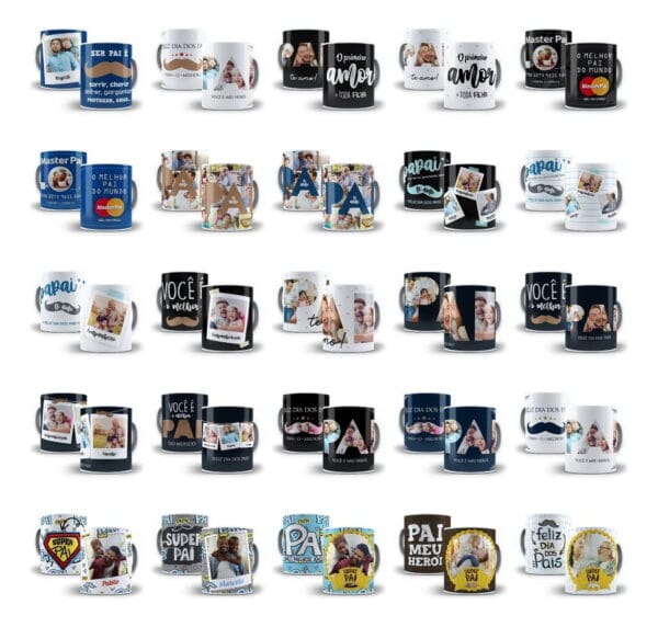Pack Arquivos Dia dos Pais Caneca Camisa Almofadas Completo