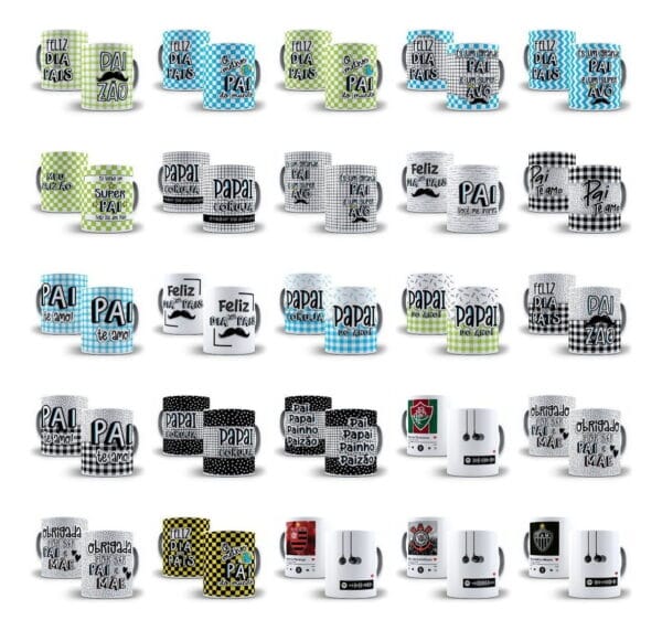 Pack Arquivos Dia dos Pais Caneca Camisa Almofadas Completo