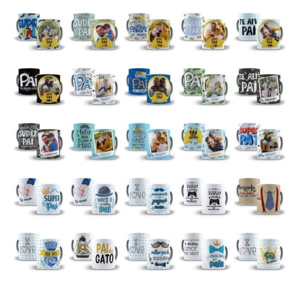 Pack Arquivos Dia dos Pais Caneca Camisa Almofadas Completo