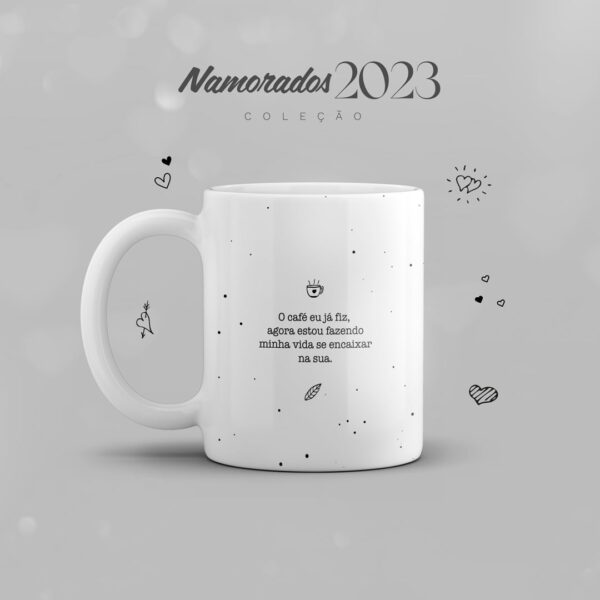 Pack Artes Caneca Dia dos Namorados 2023 + Frases Lettering