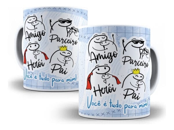 Pack Artes Caneca Super Pai Flork Pdf Editável Em Corel Draw