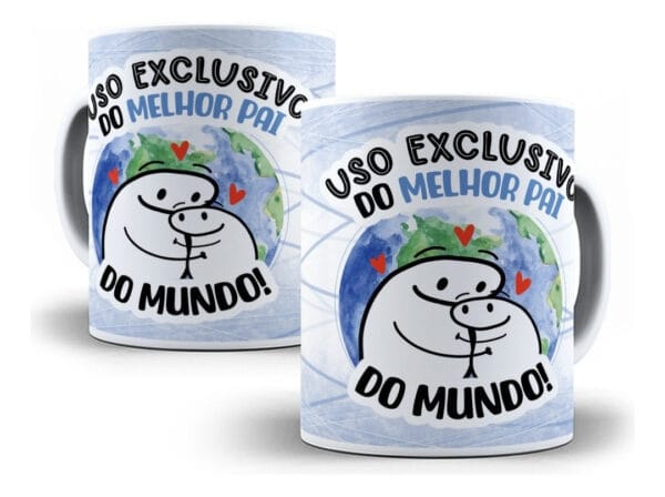 Pack Artes Caneca Super Pai Flork Pdf Editável Em Corel Draw