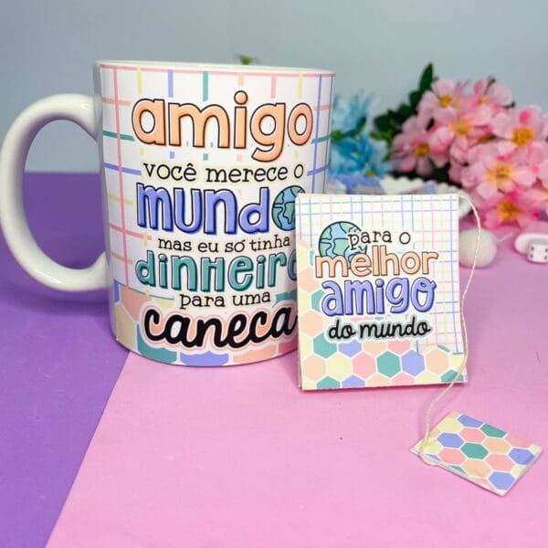 Pack Artes Canecas Dia do Amigo Amizade Sublimação Fofa Cute