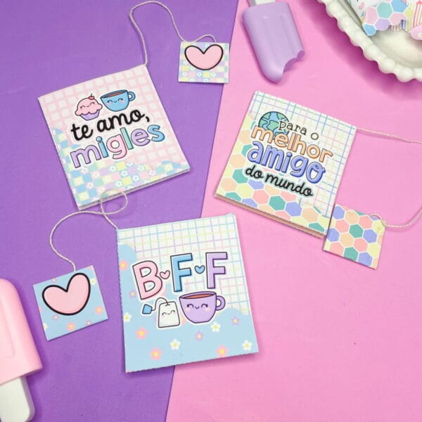 Pack Artes Canecas Dia do Amigo Amizade Sublimação Fofa Cute