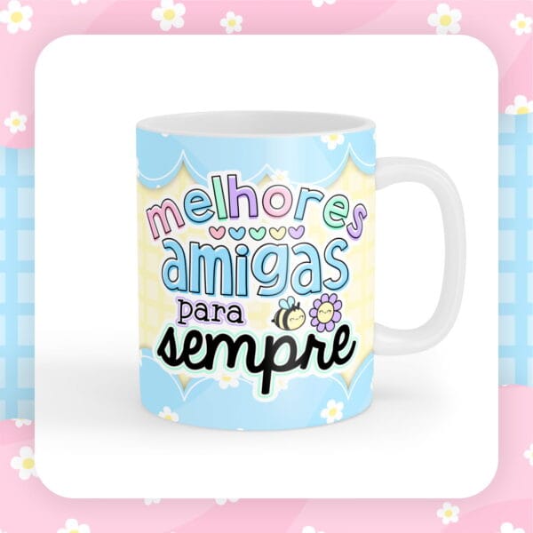 Pack Artes Canecas Dia do Amigo Amizade Sublimação Fofa Cute
