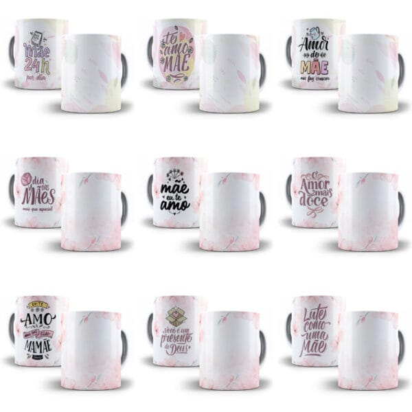 Pack Artes Dia das Mães Caneca Agenda Camiseta Frases