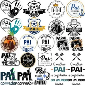 Pack Artes Lettering Dia dos Pais Frases Ilustrações Vetores 31 Pack Artes Lettering Dia dos Pais Frases Ilustrações Vetores