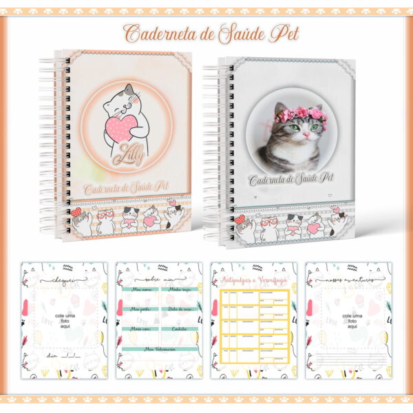 Pack Cadernetas Vacinas Pet Fêmeas e Machos