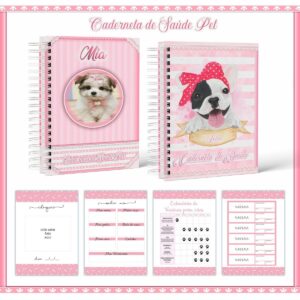Pack Cadernetas Vacinas Pet Fêmeas e Machos