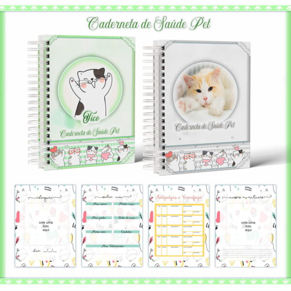 Pack Cadernetas Vacinas Pet Fêmeas e Machos