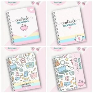 Pack Caderno Controle Financeiro Feminino