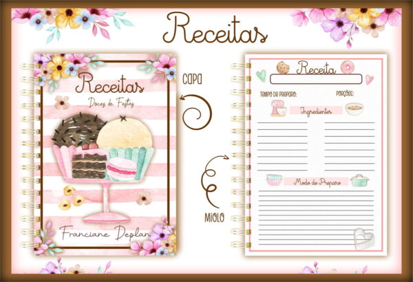 Pack Caderno de Receitas