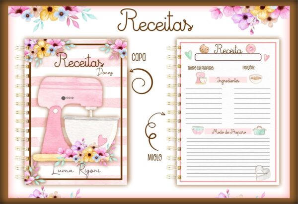 Pack Caderno de Receitas