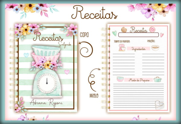 Pack Caderno de Receitas
