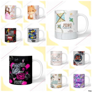 Pack Canecas Infantil - Arquivo Digital 14 Pack Canecas Infantil - Arquivo Digital