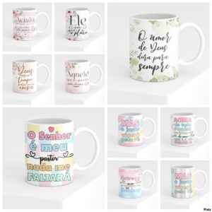 Pack Canecas Versículos Femininos