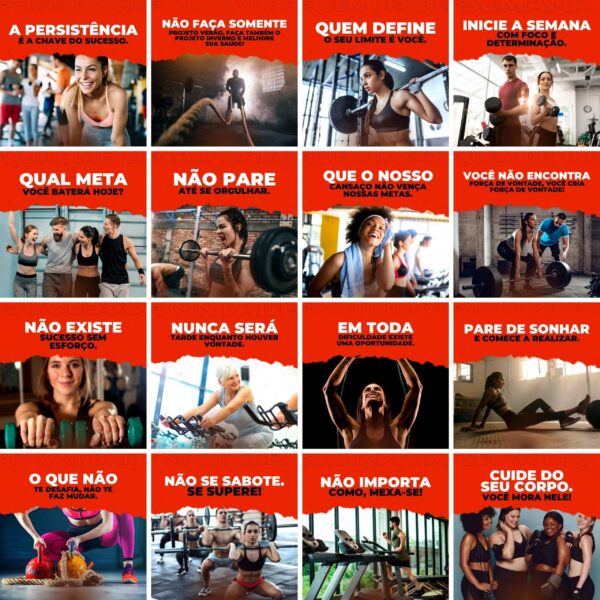 Pack Canva Academia Personal Trainer Template Canva 200 Artes + Legendas