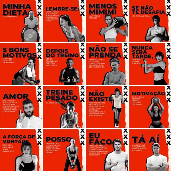 Pack Canva Academia Personal Trainer Template Canva 200 Artes + Legendas