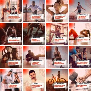 Pack Canva Academia Personal Trainer Template Canva 200 Artes + Legendas