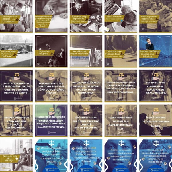 Pack Canva Advogado 3.0 Template Canva 50 Artes + Bônus